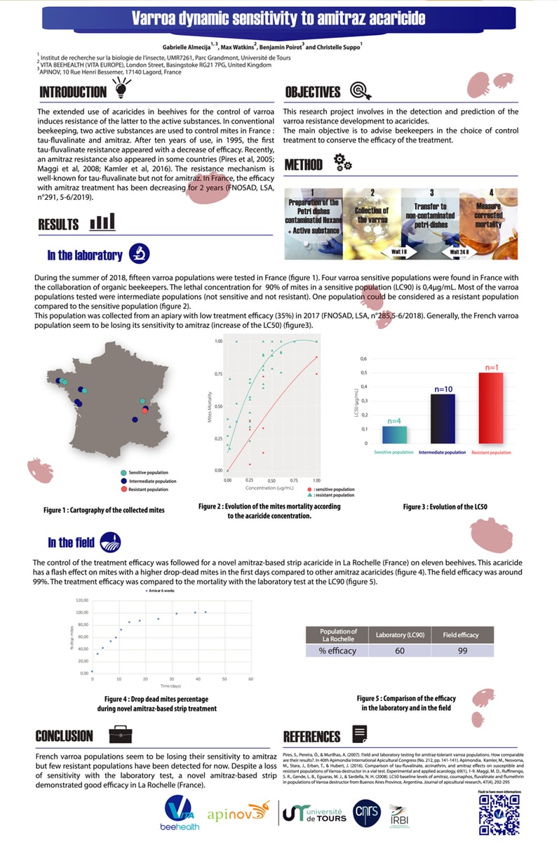 Varroa dynamic sensitivity to amitraz acaricide