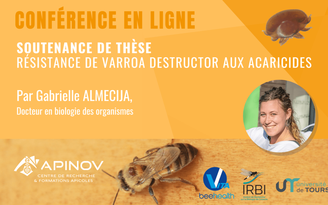 Redite de soutenance de thèse Gabrielle Almecija : Résistances de Varroa destructor aux acaricides